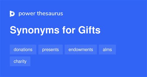 GIFTS Synonyms: 135 Similar and Opposite Words .